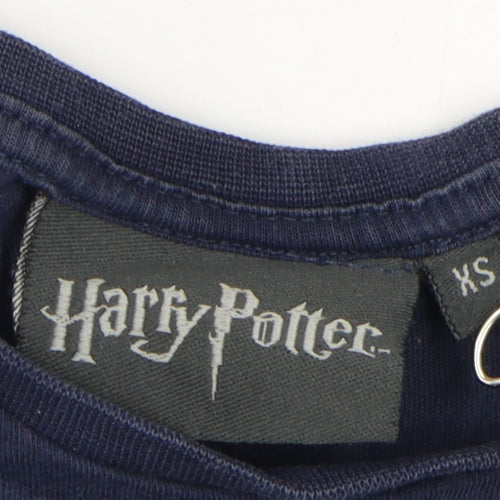 Harry Potter Blue Hogwarts Graphic T-Shirt XS