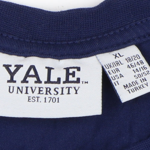 Yale University Blue T-Shirt XL Unisex Classic Crew