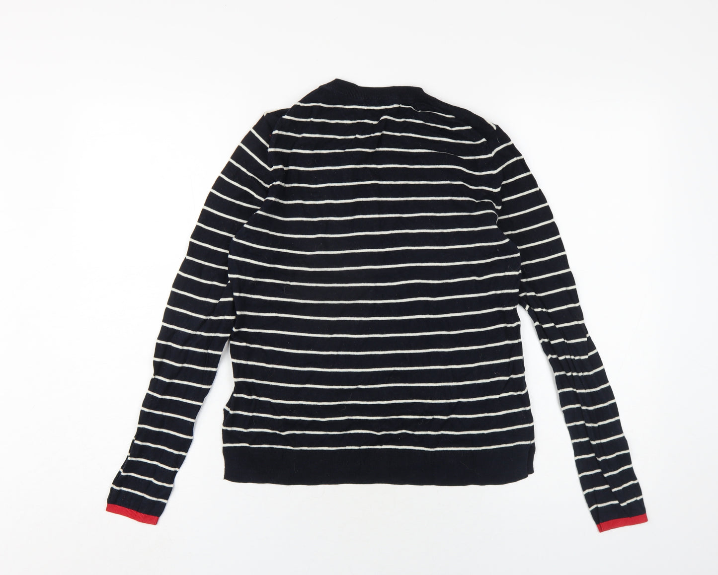 Whistles Women's Black Striped Pullover Jumper Size 10