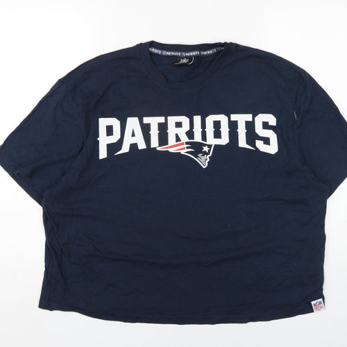 NFL Patriots Unisex Blue T-Shirt, Size L, Casual Style