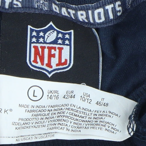 NFL Patriots Unisex Blue T-Shirt, Size L, Casual Style