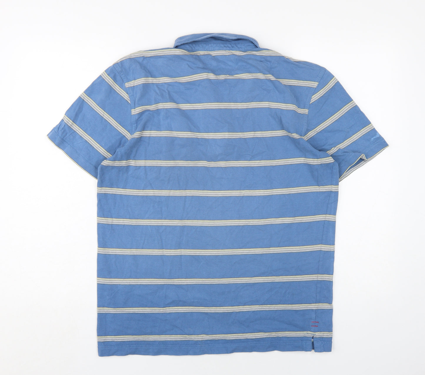 White Stuff Men's Blue Striped Polo Shirt M