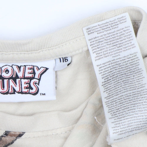 Looney Tunes Boys Beige Taz Long Sleeve T-Shirt 6-7 Years