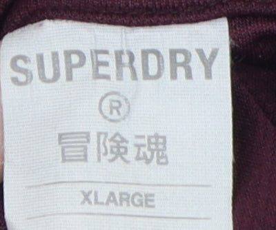 Superdry Men's XL Red T-Shirt, Moisture Wicking