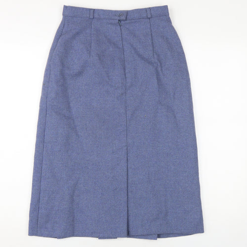 C&A Women's Blue Pencil Midi Skirt Size 12 Wool