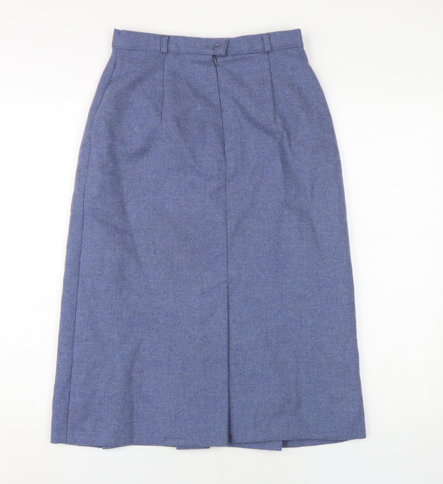 C&A Women's Blue Pencil Midi Skirt Size 12 Wool