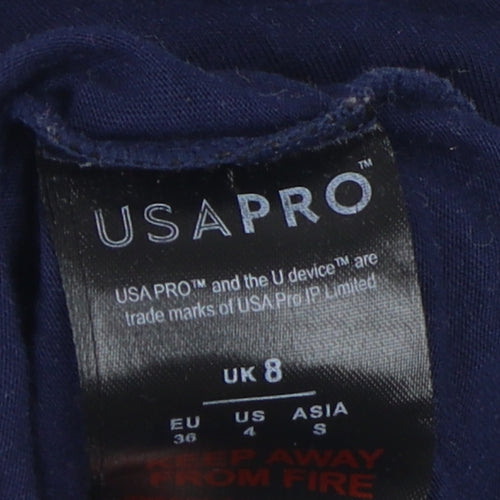 USA Pro Women's Blue Racerback Tank Top Size 8