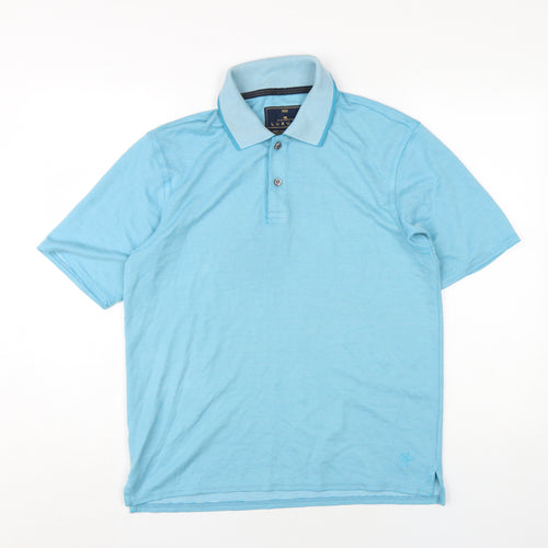 Marks and Spencer Men's Blue Polo Size S