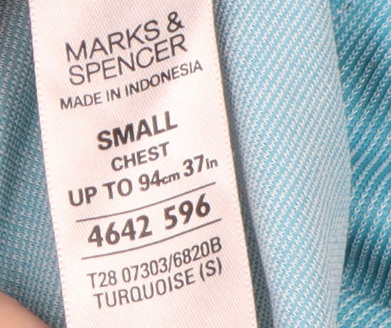 Marks and Spencer Men's Blue Polo Size S