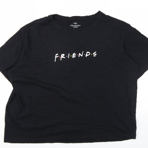 Friends Women's Black T-Shirt Size 16