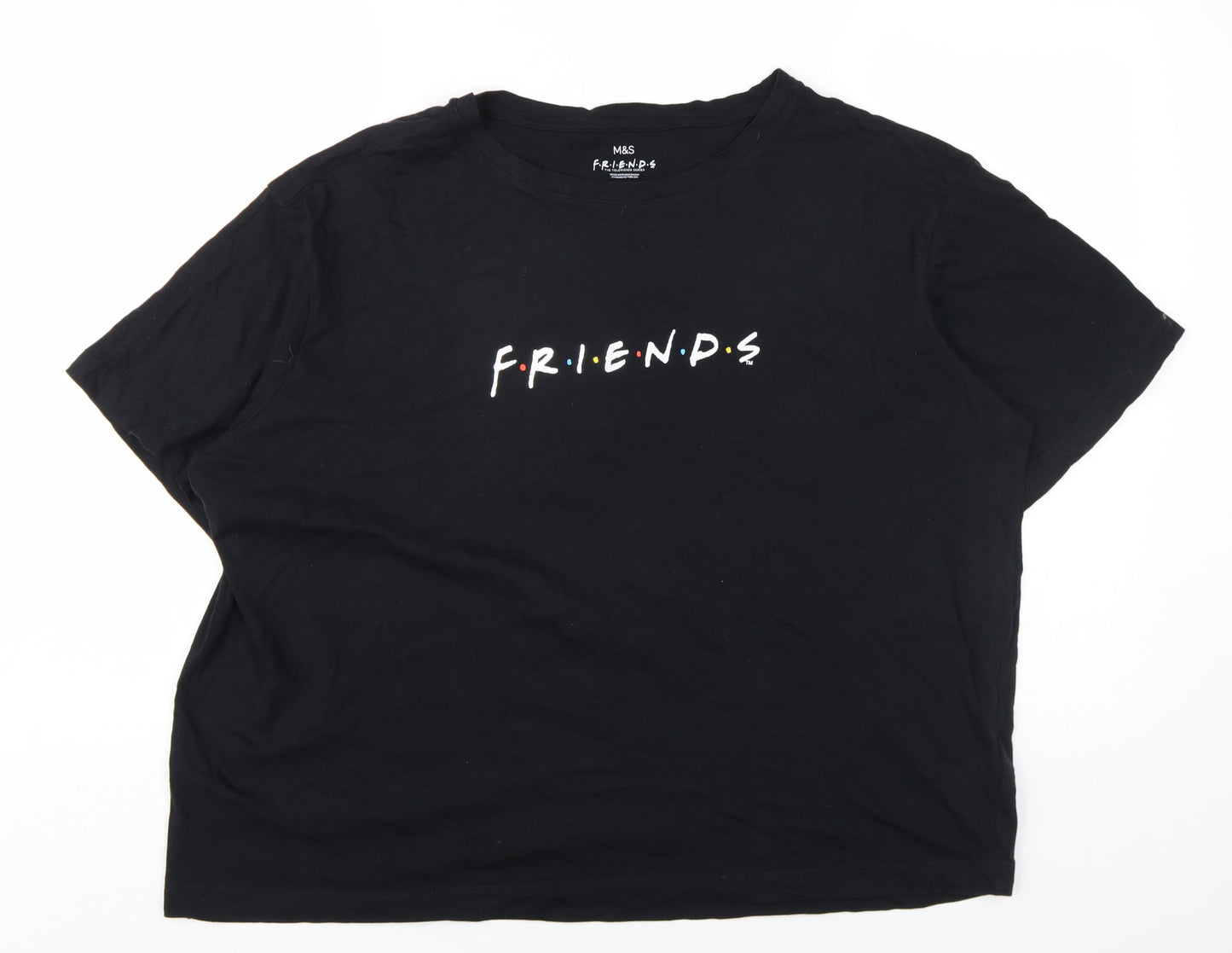 Friends Women's Black T-Shirt Size 16