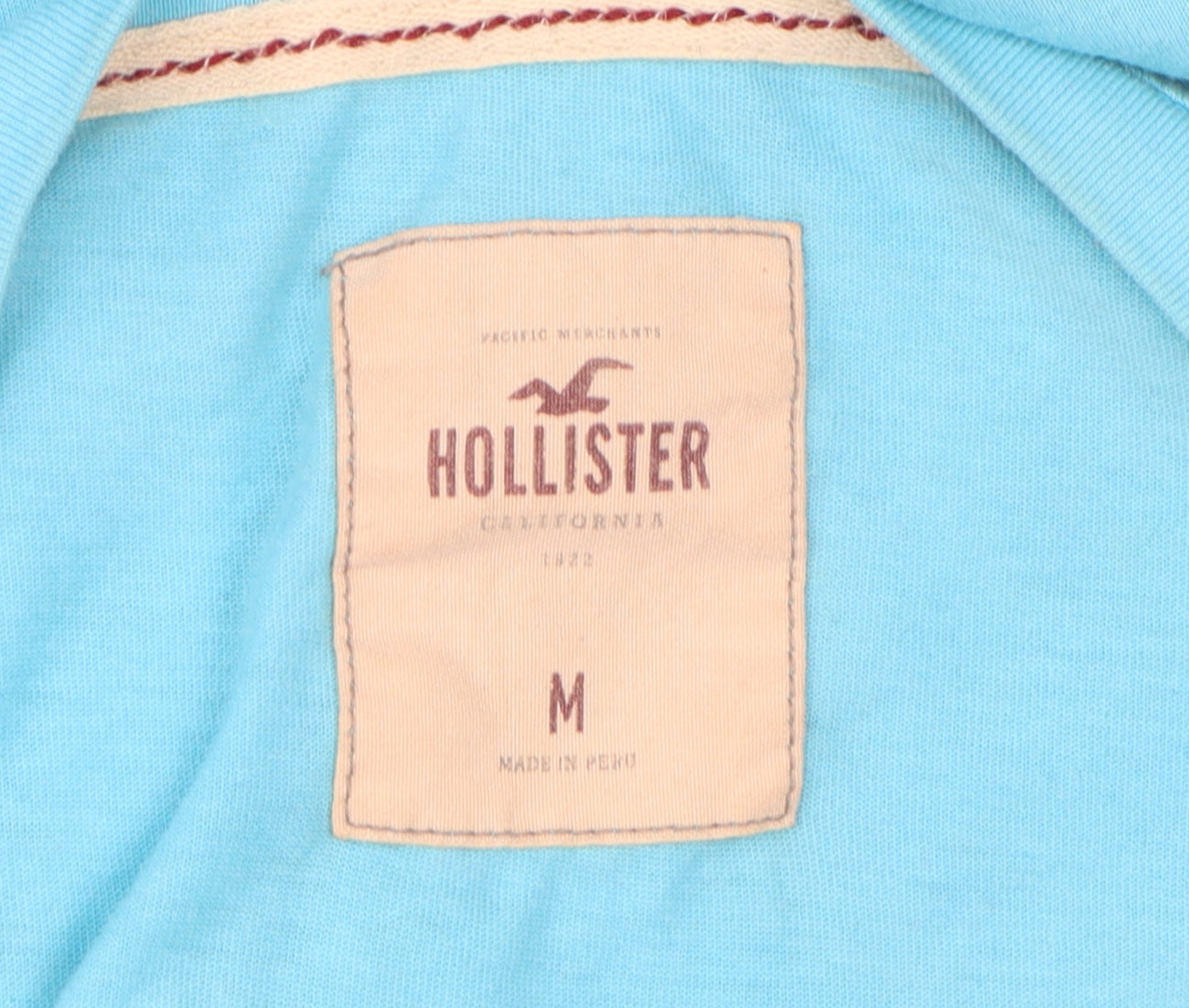 Hollister Women's Blue Graphic T-Shirt, Medium, Casual