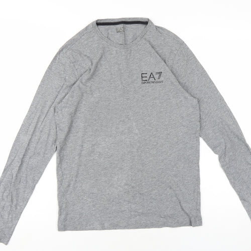 EA7 Emporio Armani Men's Grey Long Sleeve T-Shirt - Size S