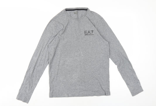 EA7 Emporio Armani Men's Grey Long Sleeve T-Shirt - Size S