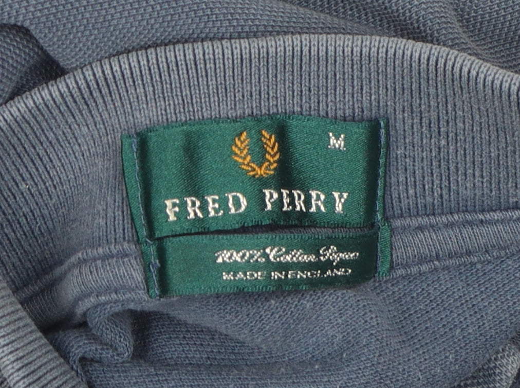 Fred Perry Men’s Blue Polo Shirt M Casual Cotton Top