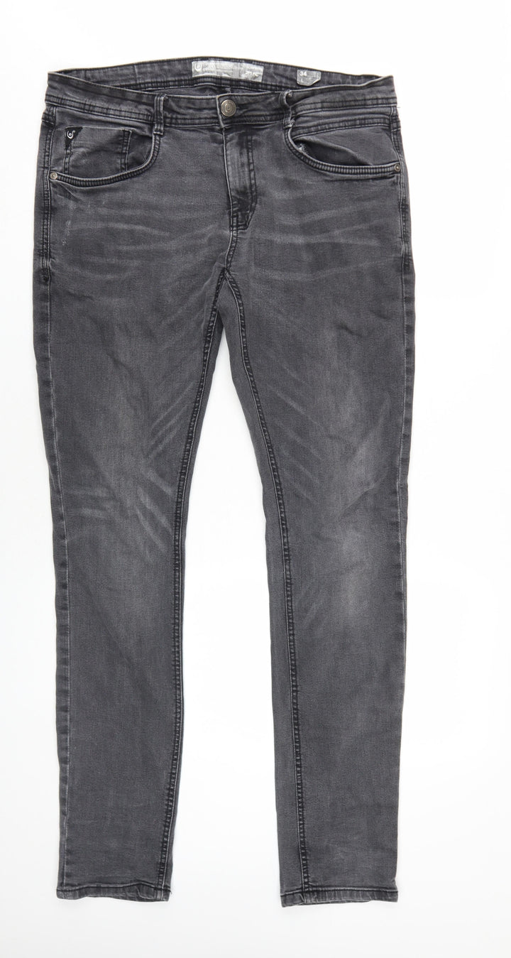 Duck and Cover Grey Skinny Men's Jeans Size L