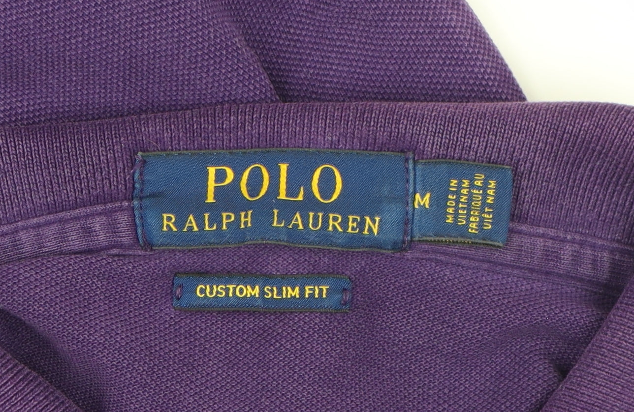 Ralph Lauren Men's Purple Slim Fit Polo Shirt M