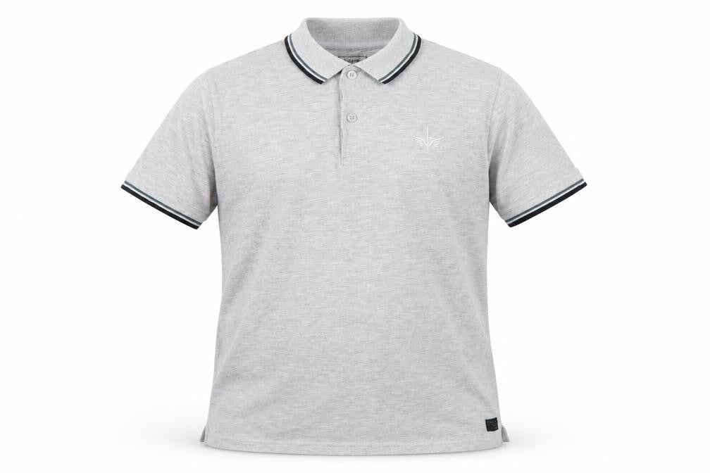Front view of Firetrap Men's Grey Polo Shirt L Regular Fit