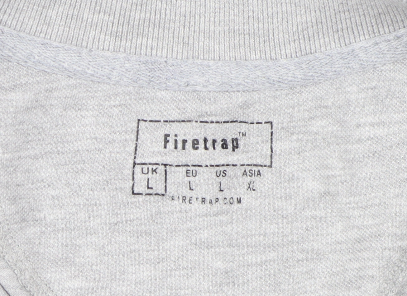 Firetrap Men's Grey Polo Shirt L Regular Fit