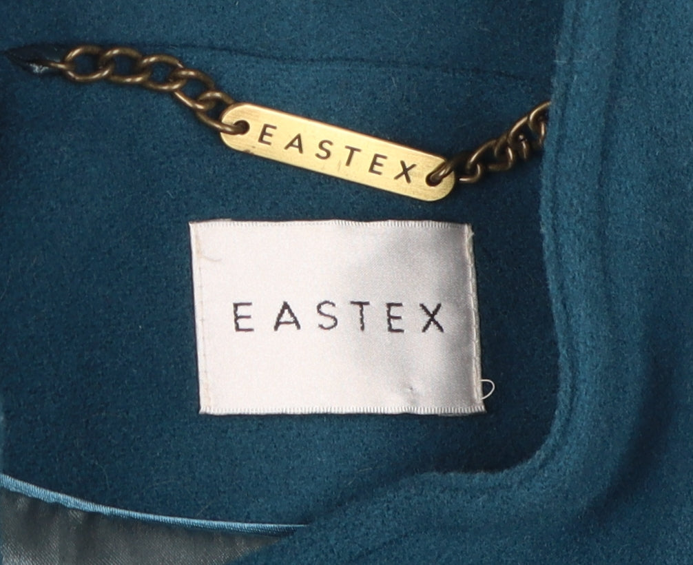 Eastex Women's Blue Wool Blend Mid-Length Coat