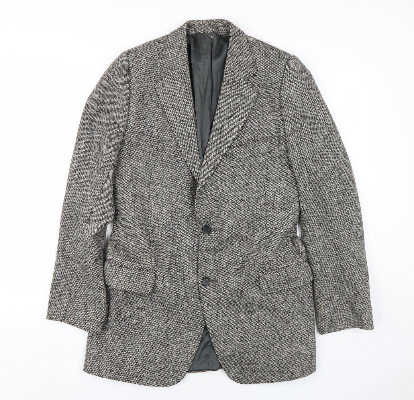 Glenmore Men's Grey Wool Blazer Size L Classic Style