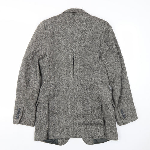 Glenmore Men's Grey Wool Blazer Size L Classic Style