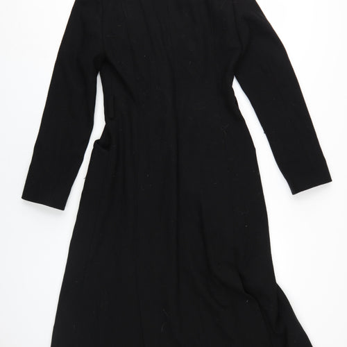 Jasper Conran Women’s Black Long Overcoat Size 10