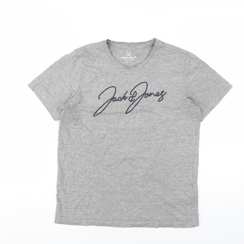 Jack & Jones Boys Grey Logo T-Shirt, Size 14 Years