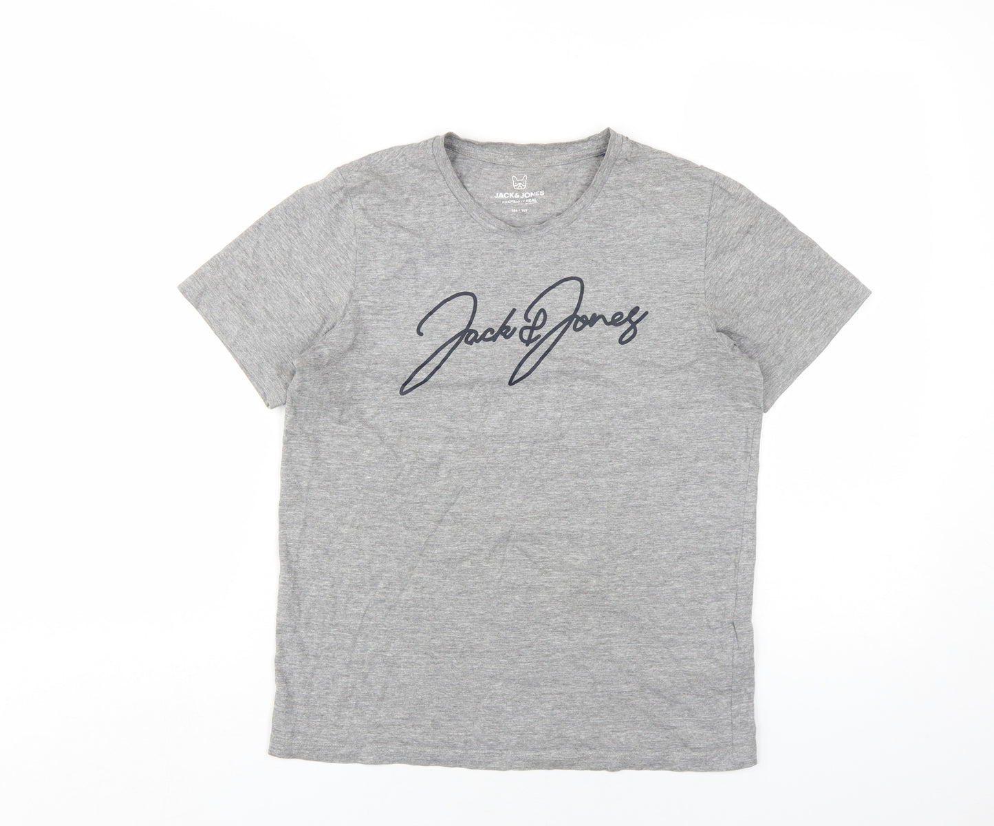 Jack & Jones Boys Grey Logo T-Shirt, Size 14 Years