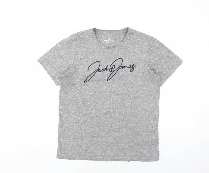 Jack & Jones Boys Grey Logo T-Shirt, Size 14 Years