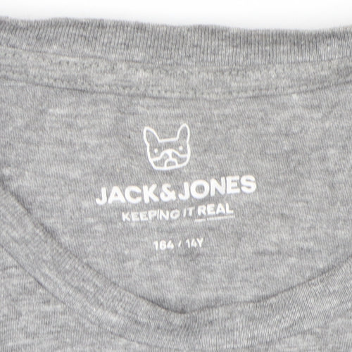Jack & Jones Boys Grey Logo T-Shirt, Size 14 Years