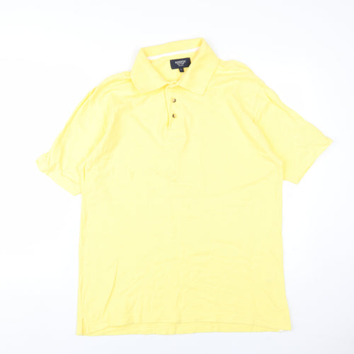 Bosideng Men's Yellow Polo Shirt L Short Sleeve