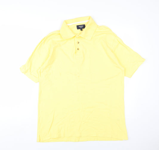 Bosideng Men's Yellow Polo Shirt L Short Sleeve