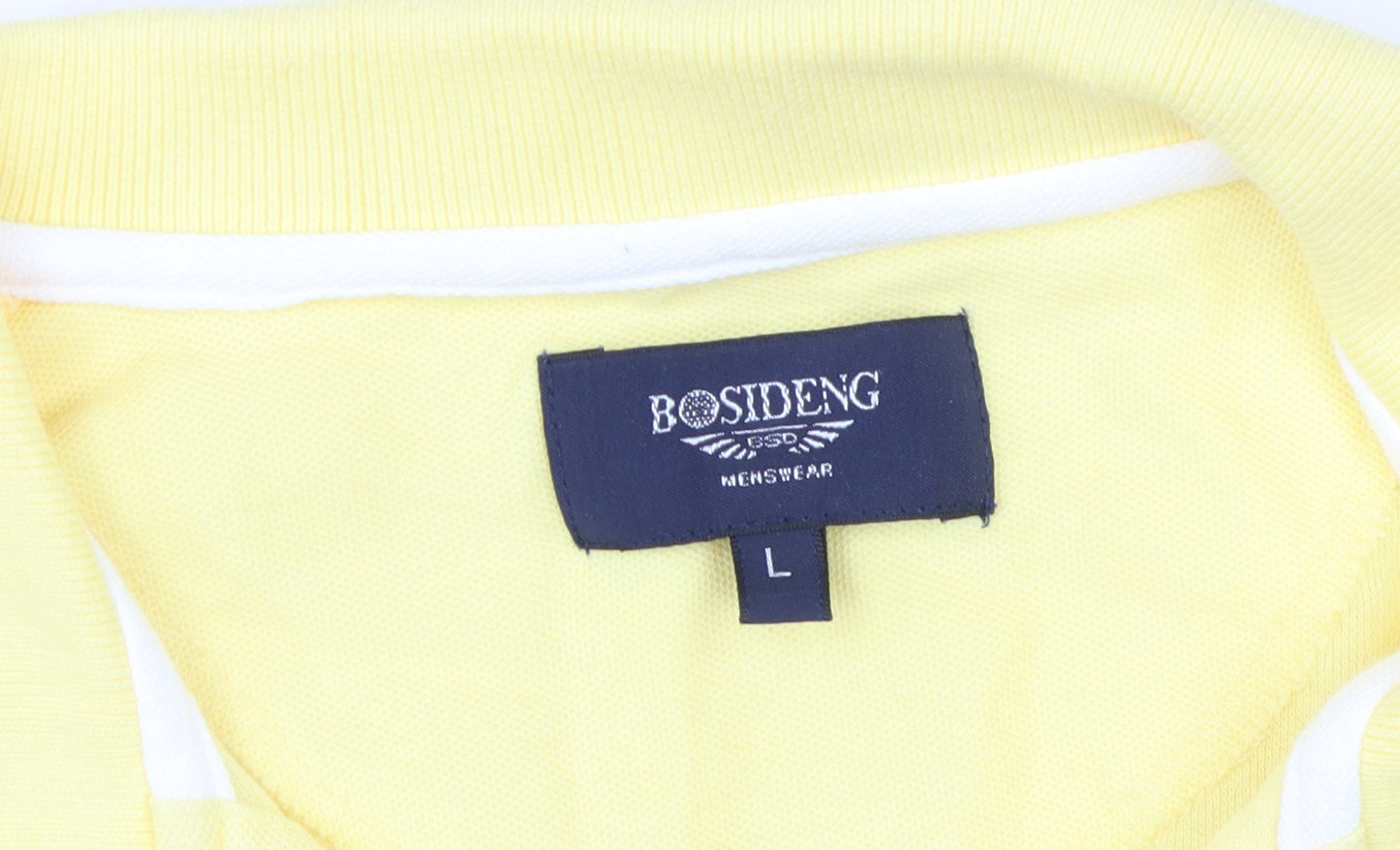 Bosideng Men's Yellow Polo Shirt L Short Sleeve