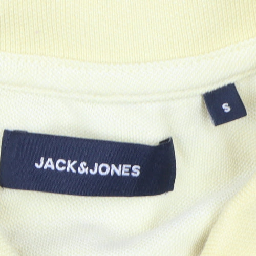 Jack & Jones Men's Yellow Polo Shirt Size S