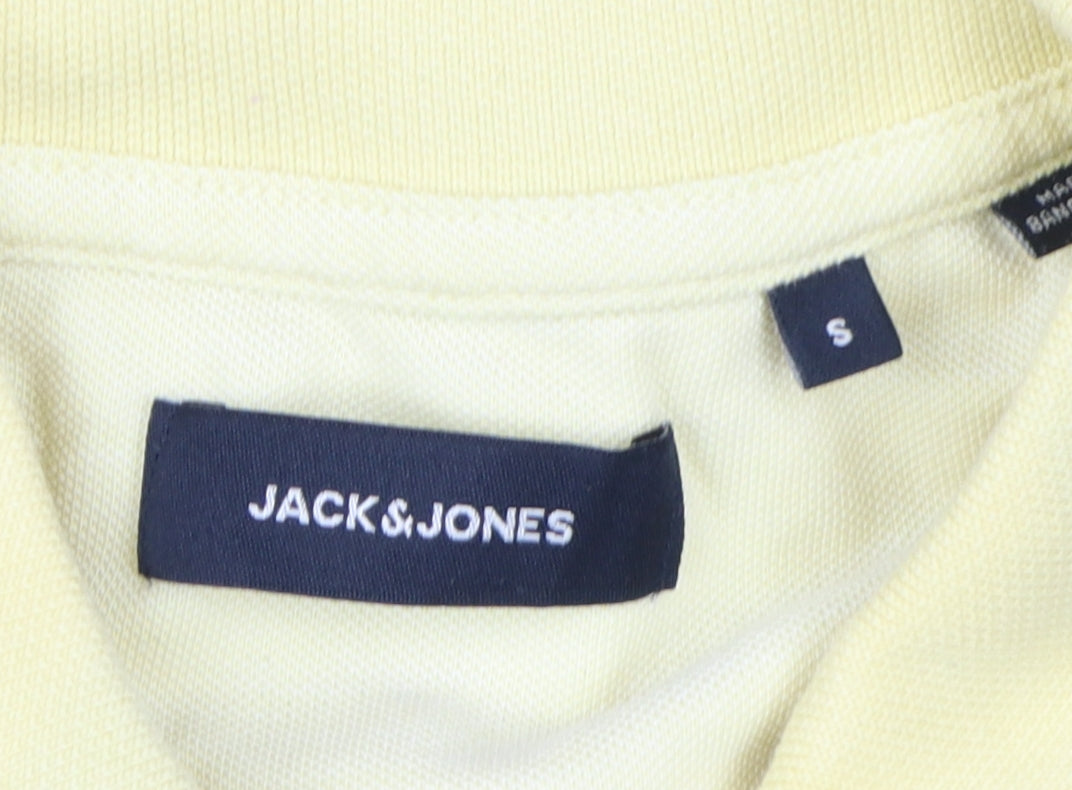 Jack & Jones Men's Yellow Polo Shirt Size S