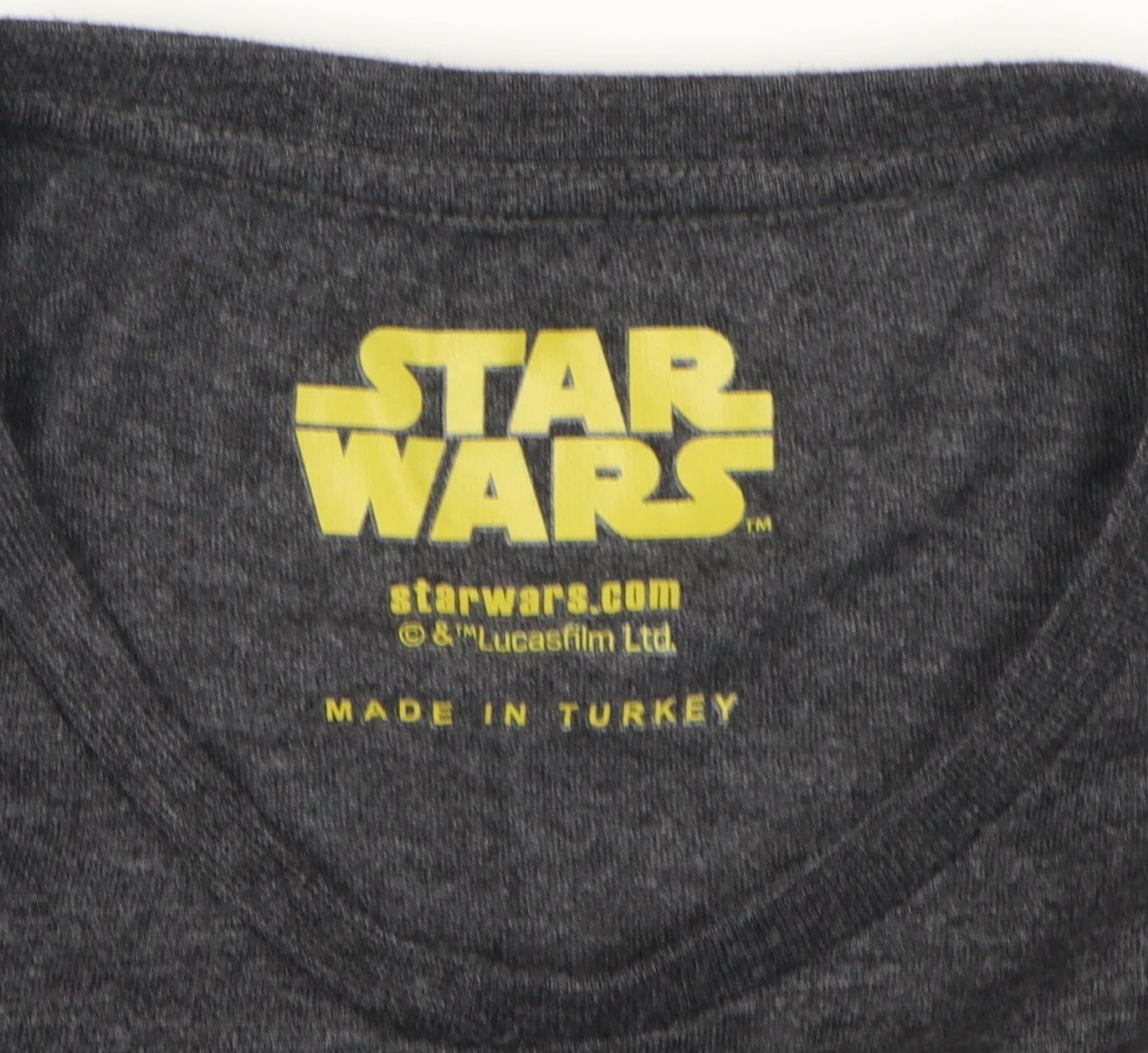 Star Wars Grey Graphic T-Shirt, Men, S, Movie Retro