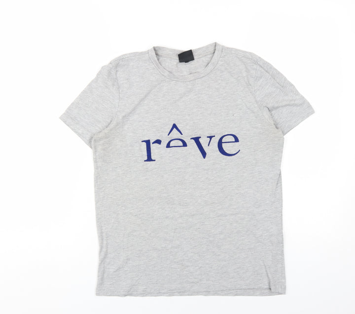 Selected Femme Women's Grey Cotton T-Shirt, Size S