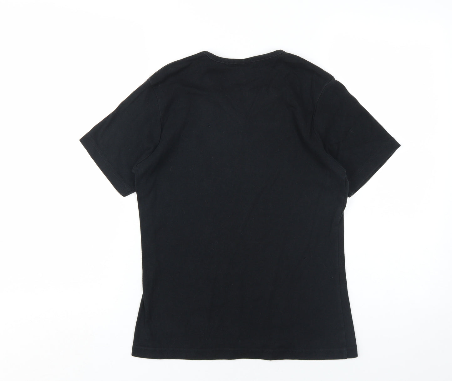 Cotton Traders Women's Black V-Neck T-Shirt Size 14