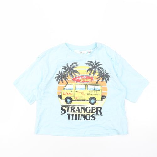 H&M Boys Blue Stranger Things T-Shirt, 9-10 Years