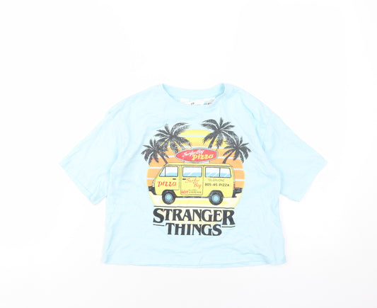 H&M Boys Blue Stranger Things T-Shirt, 9-10 Years