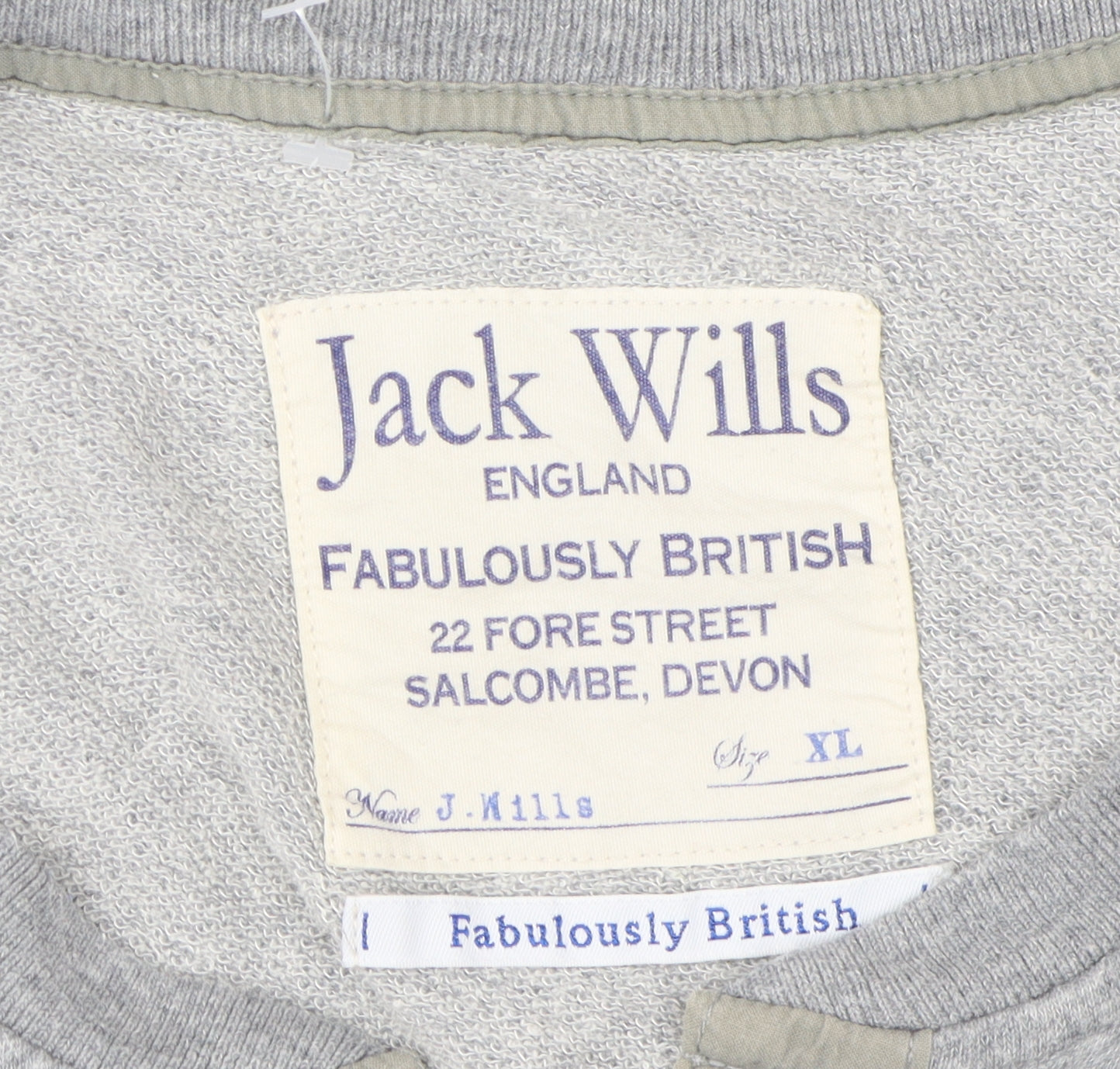 Jack Wills Men's Grey Henley T-Shirt XL Cotton