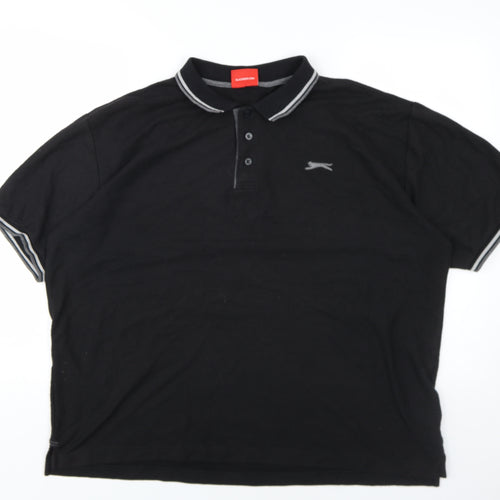 Slazenger Men's Black 2XL Polo Shirt - Casual Short Sleeve