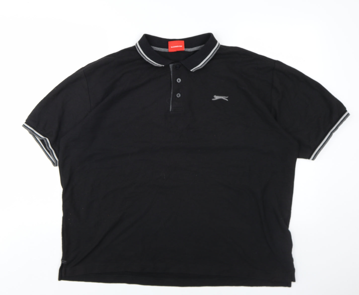 Slazenger Men's Black 2XL Polo Shirt - Casual Short Sleeve