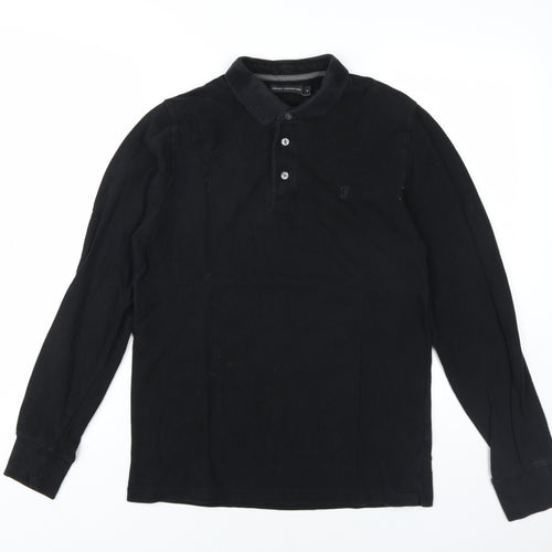 French Connection Men's Black Cotton Polo S