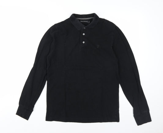 French Connection Men's Black Cotton Polo S