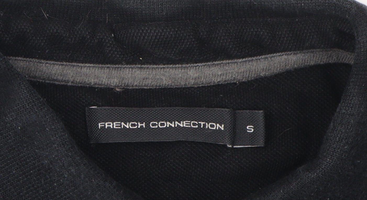 French Connection Men's Black Cotton Polo S