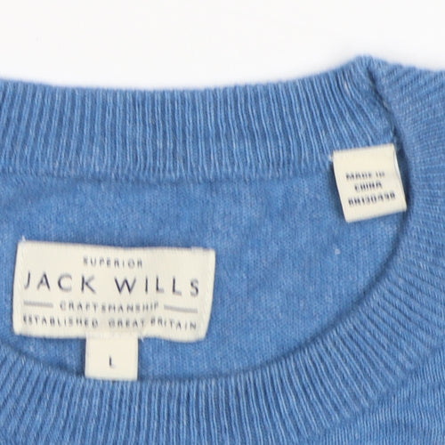 Jack Wills Men's Blue Pullover Jumper, Size L