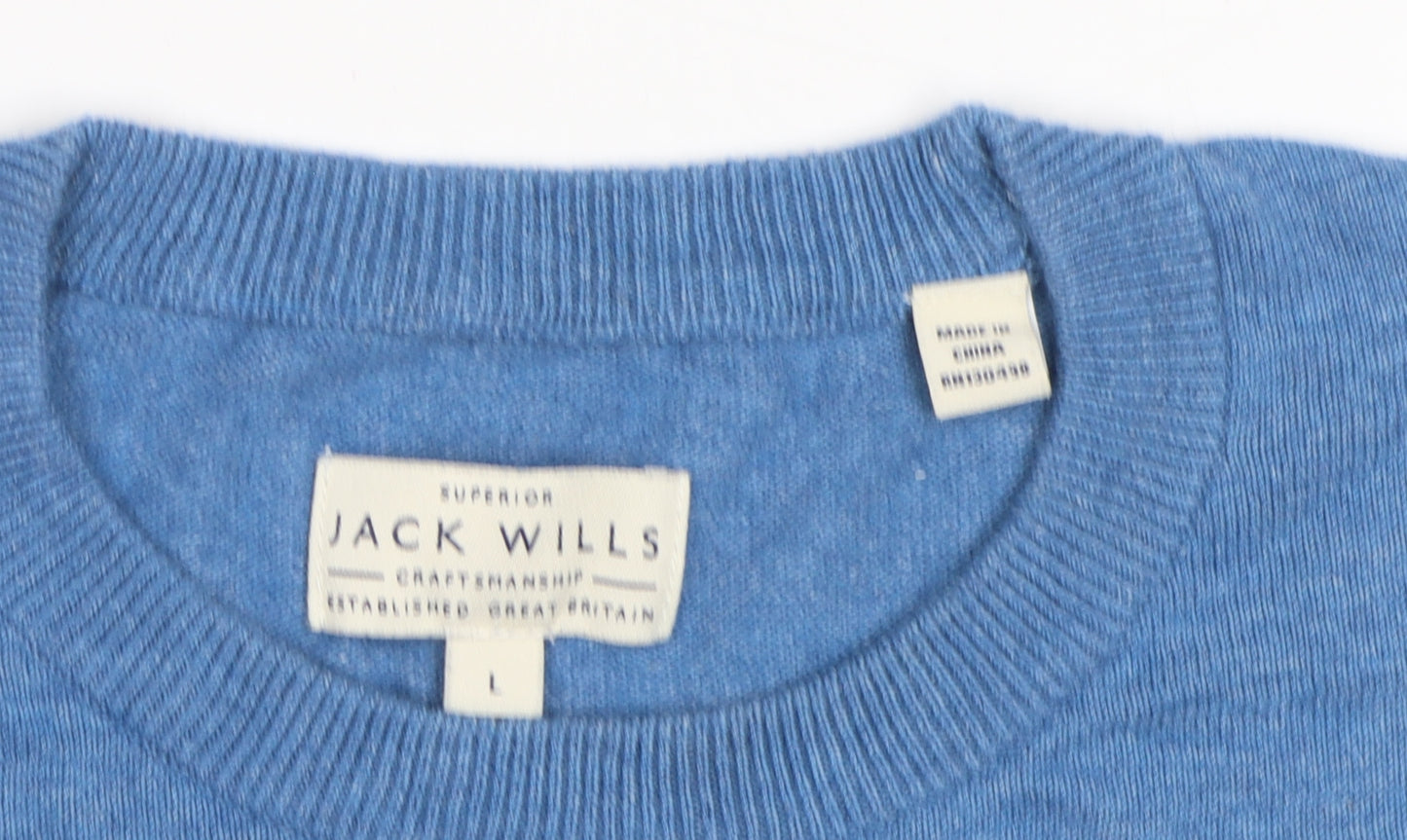 Jack Wills Men's Blue Pullover Jumper, Size L