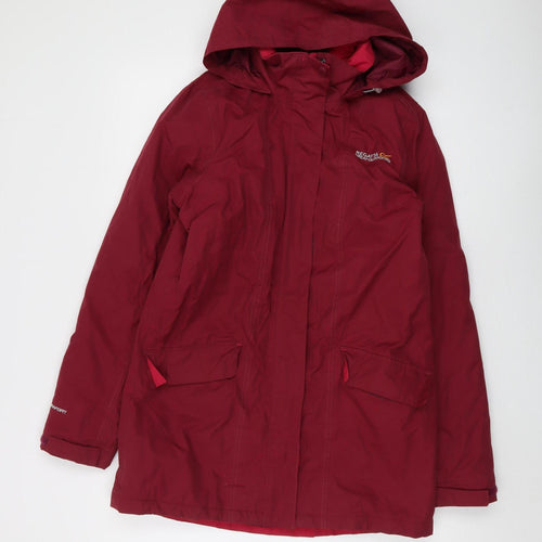 Regatta Women's Red Parka Jacket Size 10 Waterproof